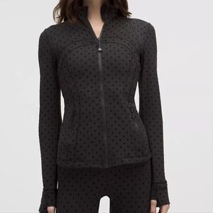Lululemon POLKA Flock Define Jacket Size 6 Small Nulu Black Polka Dots